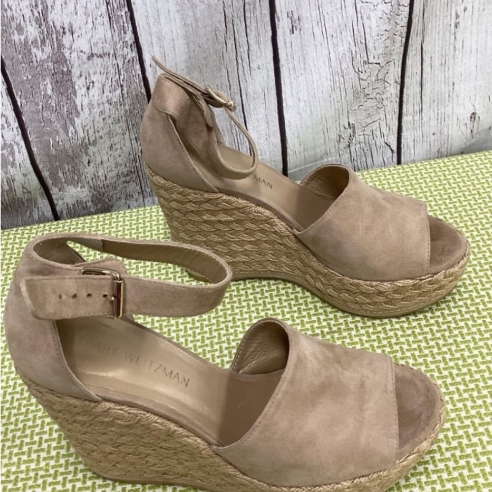 Stuart Weitzman’s Sohojute Limited Edition Gorgeous Woven Braided Wedges 8.5M - Picture 3 of 15